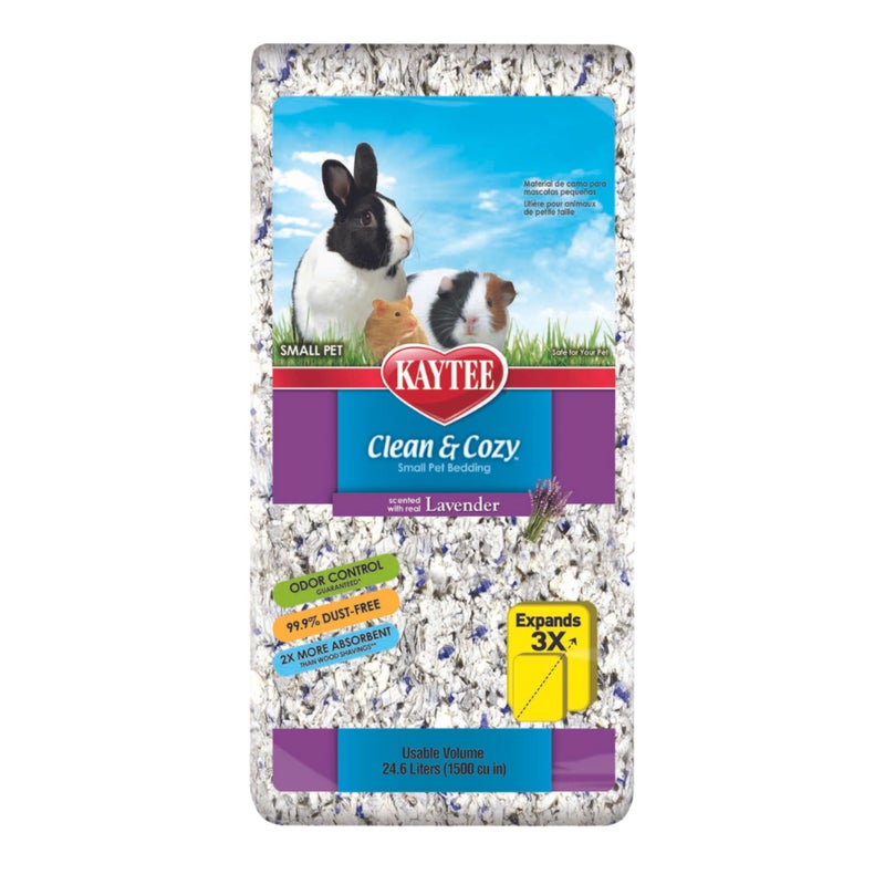 Kaytee Clean Cozy Paper Bedding with Lavender Made for Small Animals 246 Liters - Image 1