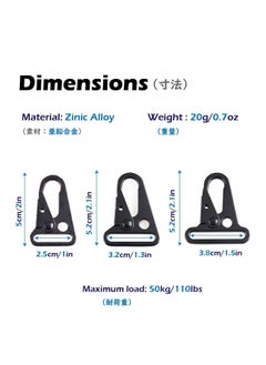 Y&D Paracord Clips, Enlarged Mouth Clips Hook Heavy Duty Sling Clasp Olecranon Snap Hooks for Outdoors Bag Backpack Use Your Outdoor Enjoy a Relaxing Trip (12 Pack)  - Image 2