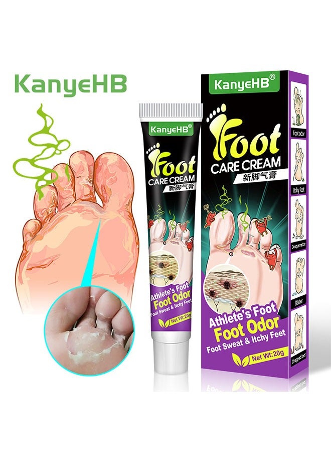 كاني إتش بي كريم العناية بالقدم 20 جرام ، قدم الرياضي الكريهة كريم القدم ، والقضاء على رائحة القدم ، القدم المتعفنة ، بثور ، عرق القدم ، ومنع تقشير ، سريع حكة ، عميق الجراثيم ومنع تكرار كريم - Image 1