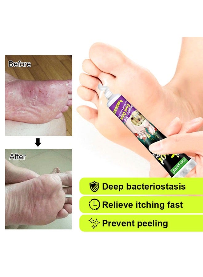 كاني إتش بي كريم العناية بالقدم 20 جرام ، قدم الرياضي الكريهة كريم القدم ، والقضاء على رائحة القدم ، القدم المتعفنة ، بثور ، عرق القدم ، ومنع تقشير ، سريع حكة ، عميق الجراثيم ومنع تكرار كريم - Image 3