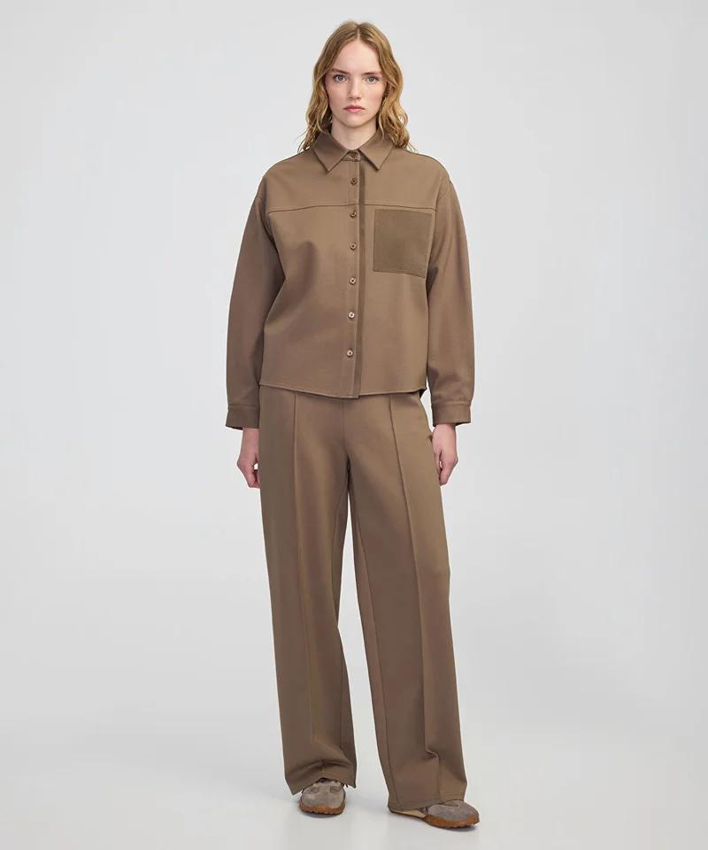 Ipekyol Mixed Wide-Leg Trousers