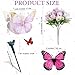 Kittmip 4 Set 16pcs Spring Solar Powered Flying Butterfly Centerpieces Fluttering Solar Butterfly Stakes Moving Tea Party Decorations Artificial Peonies Flower with Boxes for WeddingClassic - Image 4