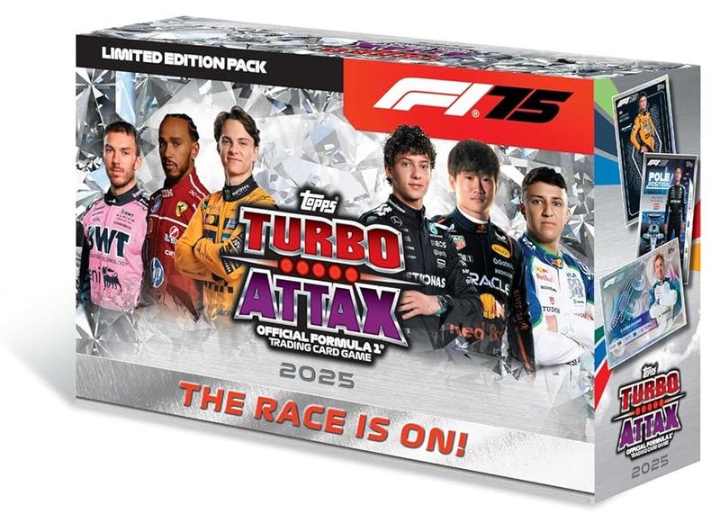 Topps لعبة بطاقات التداول وجمع بطاقات فورمولا 1® 2025 Turbo Attax (حزمة إصدار محدود) - Image 1
