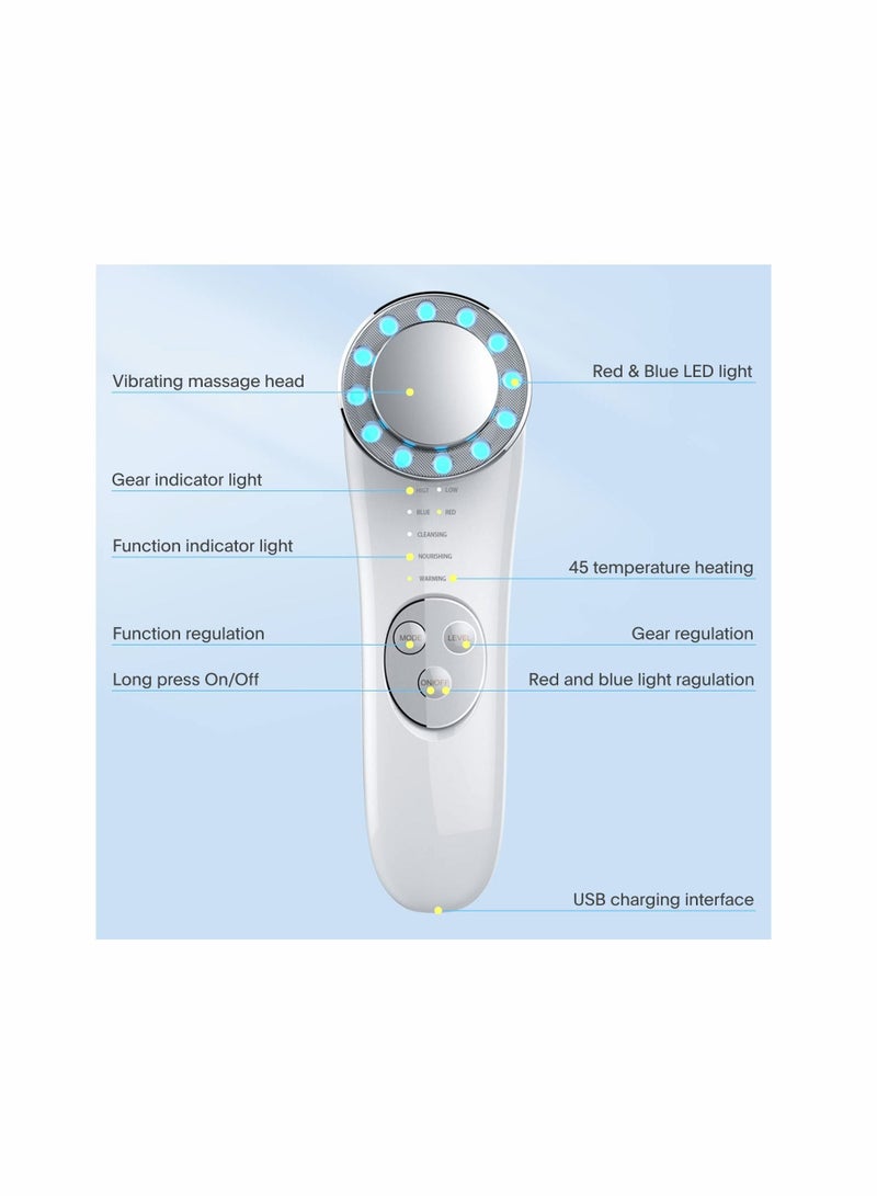 Facial Massager, Skin Care Tools 7 in 1 High Frequency Machine, Galvanic Machine
