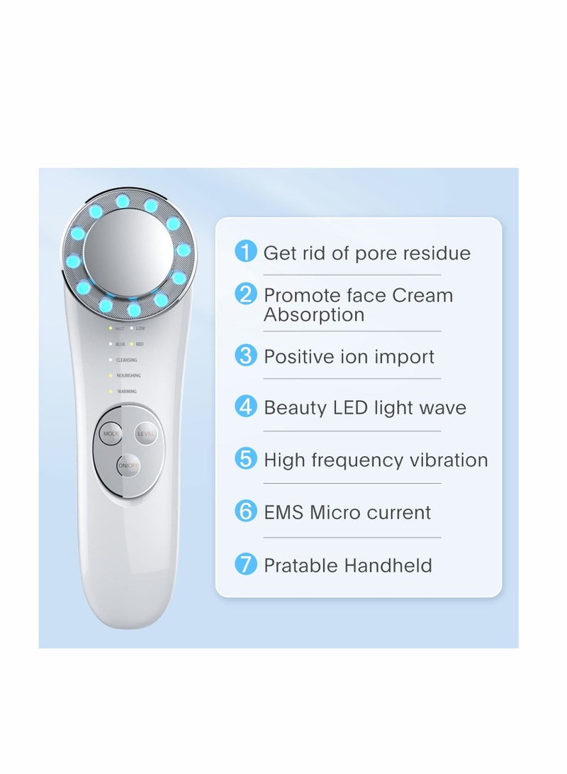 Facial Massager, Skin Care Tools 7 in 1 High Frequency Machine, Galvanic Machine