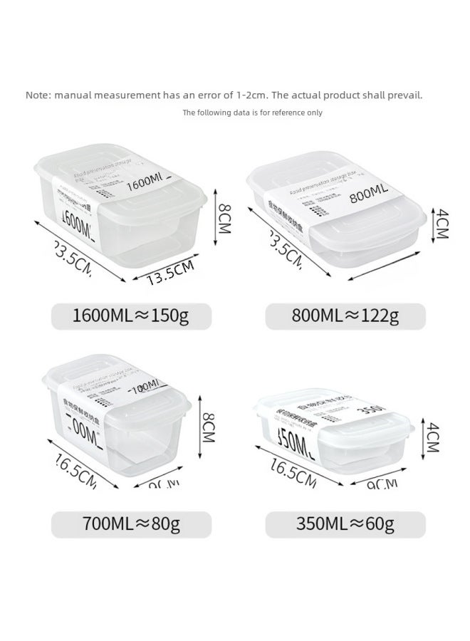 Fresh-keeping Box Food Grade Refrigerator Special Wholesale Transparent Plastic With Lid Fruit Fresh-keeping Frozen Sealed Food Box-Specifications:Transparent Thickening Upgrade 900ML  - Image 3
