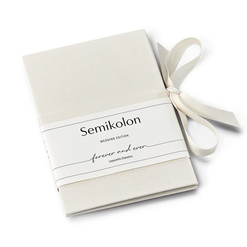 Semikolon - Photo Accordion Leporello Classico Wedding Edition, Handmade to Hold and Display up to 14 Photos, Chamois - Image 1
