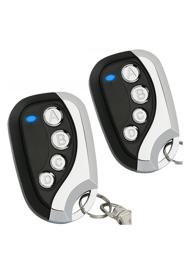 SYOSI - SYOSI 433mhz Universal Wireless Copy Remote Control Key Fob, 2pcs Cloning Remote Control Transmitter for Car Garage Electric Door Gate, 4 Keys Buttons - Image 1