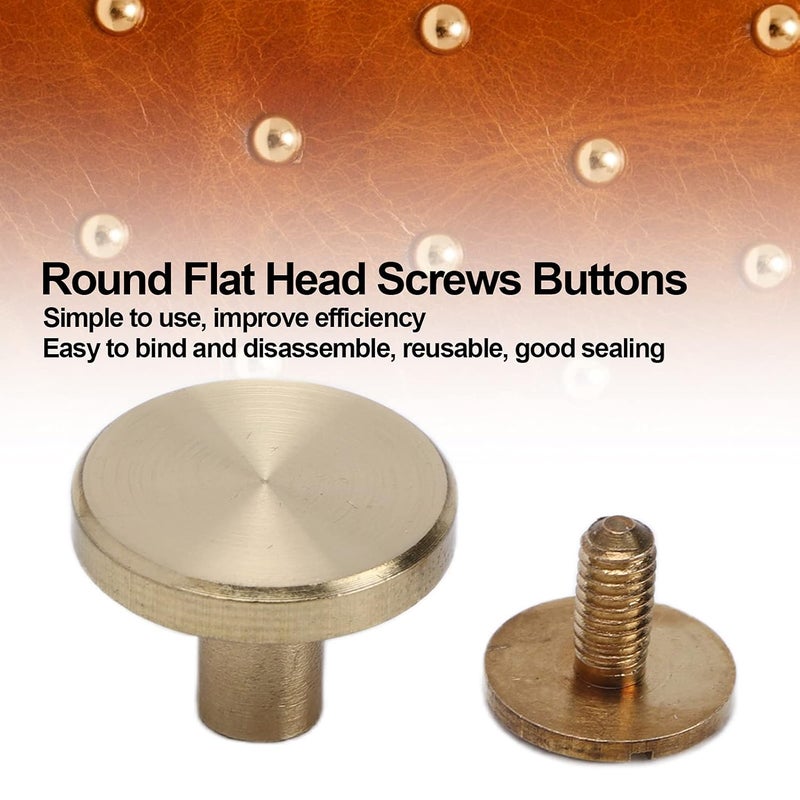 Small apartment fit 10 Sets Book Binding Screws, Flat Leather Rivets Screw Rivets for Leather Crafts Bookbinding (13x18mm) Condition adaptive build - Image 5