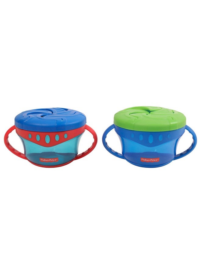 Cudlie Fisher Price Unisex Baby 2 Pack Snack Cup Blue & Red (FD51003)