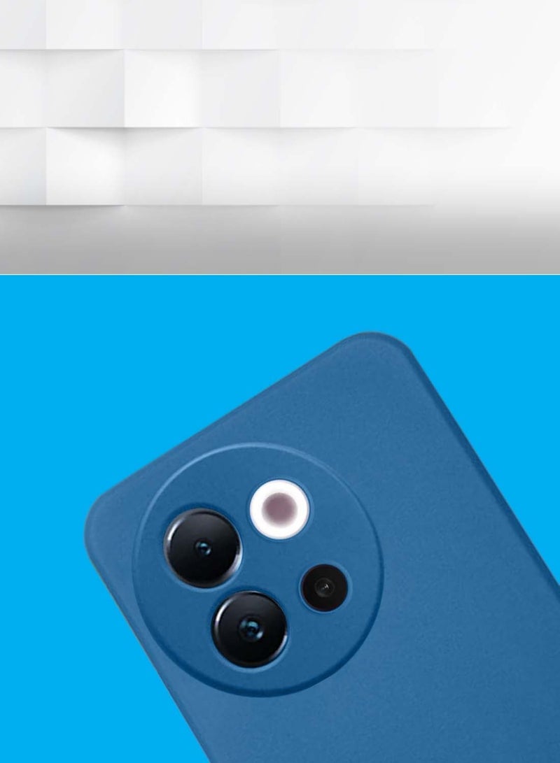 Wtech vivo V40 Lite 5G 2024 Soft Liquid Silicone Case Cover - Navy Blue - Image 3