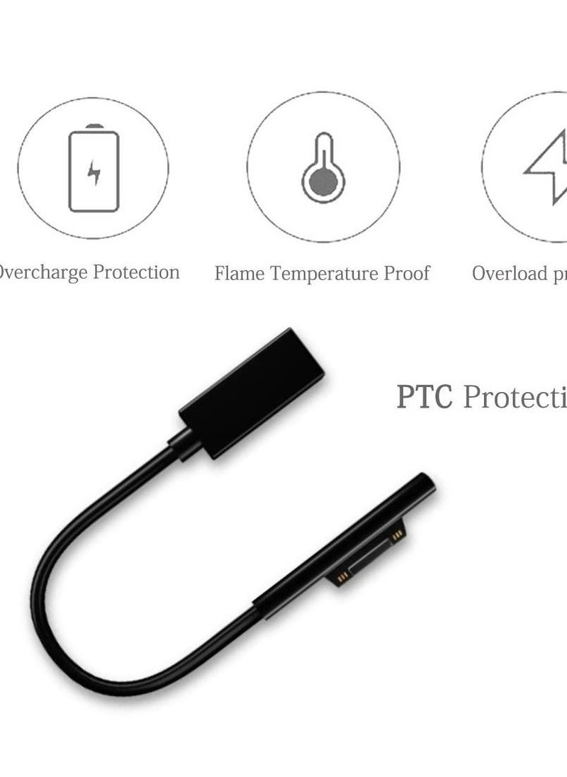 Generic - Microsoft Surface Connect to USB-C PD 15V Charging Cable Compatible for Microsoft Surface Pro Series, Surface Book Series, Surface Laptop Series, Surface Go (Female USB C) - Image 1