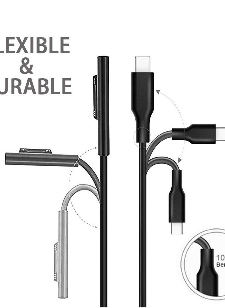 Generic - Microsoft Surface Connect to USB-C PD 15V Charging Cable Compatible for Microsoft Surface Pro Series, Surface Book Series, Surface Laptop Series, Surface Go (Female USB C) - Image 1