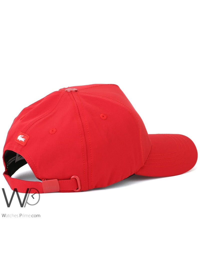 LACOSTE Red Lacoste CROC Baseball Cotton Cap  - Image 2