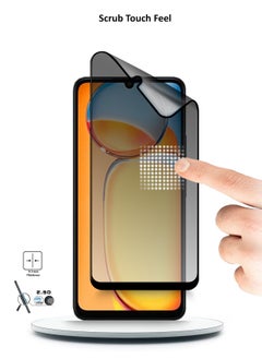 Wtech Xiaomi Redmi 13C 4G 2023 / Xiaomi Poco C65 4G 2023 Nano Ceramic Privacy Full Glue Full Cover Matte Flexible Screen Protector  (MSCNMP) - Clear/Black  - Image 3