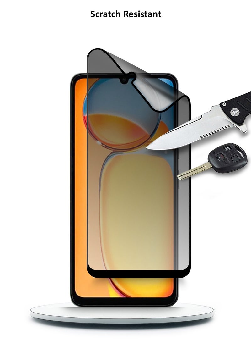 Wtech Xiaomi Redmi 13C 4G 2023 / Xiaomi Poco C65 4G 2023 Nano Ceramic Privacy Full Glue Full Cover Matte Flexible Screen Protector  (MSCNMP) - Clear/Black - Image 5