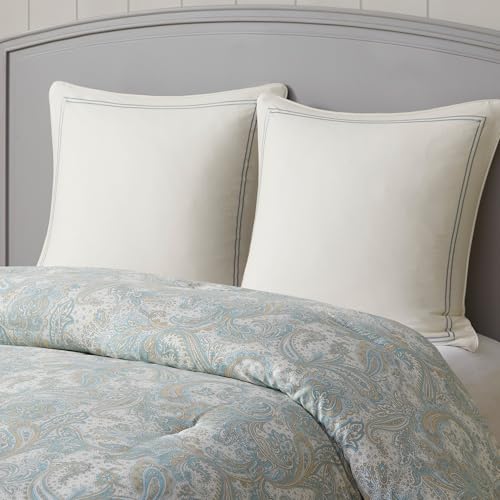 Harbor House Modern Fashionable Design Euro Sham European Square Decorative Pillow Cover, Zipper Closure (Pillow Insert NOT Included), 26x26, Chelsea Ivory - Image 1