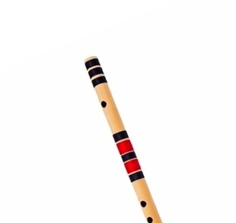 IBDA فلوت من الخيزران | نغمة طبيعية سي شارب | للمحترفين/المبتدئين | 19 بوصة بانسوري من الخيزران | آلة موسيقية باسوري | أحمر - Image 2