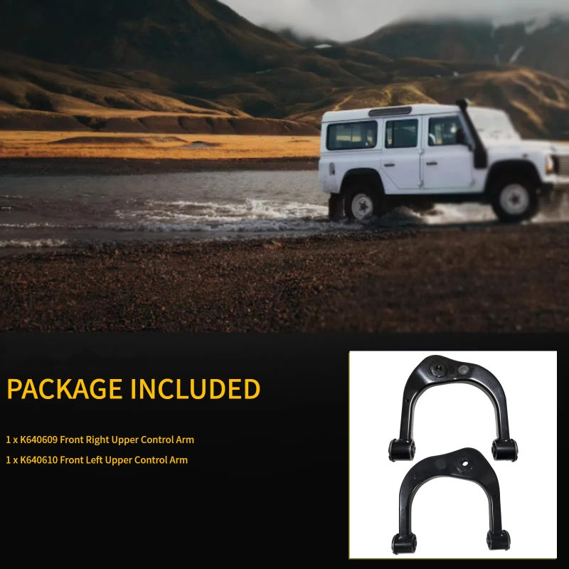HHCM Front Upper Control Arm Kit 2pc K640609 K640610 for Toyota Tacoma 1995-2004 4WD & 2000-2004 Pre Runner RWD, Suspension Control Arm Upper Kit for Toyota 4Runner 1996 1997 1998 1999 2000 2001 2002 - Image 3