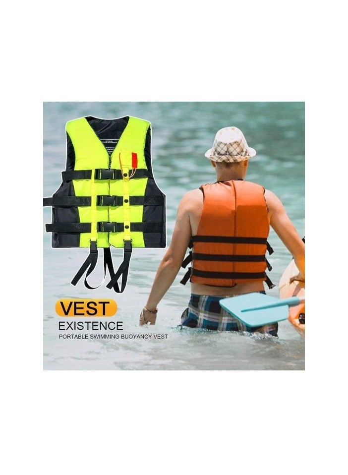 REBENUO Swimming jacket, latest model, safety jackets, size XXL (phosphorus)  - Image 5