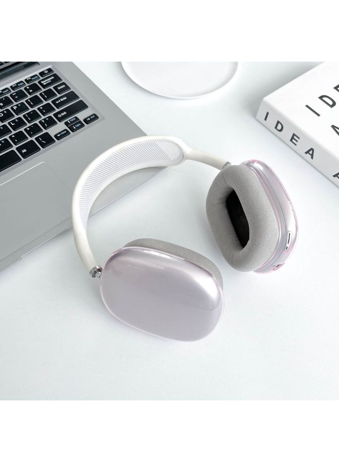 Suitable For AirPodsMax2 Headset Protective Case Apple Headset TPU Transparent Anti-Drop Soft Shell Earphone Case-Color:Translucent Powder (bare Shell)-Applicable Models:Universal For Apple Airpodsmax1/2 Generation  - Image 1
