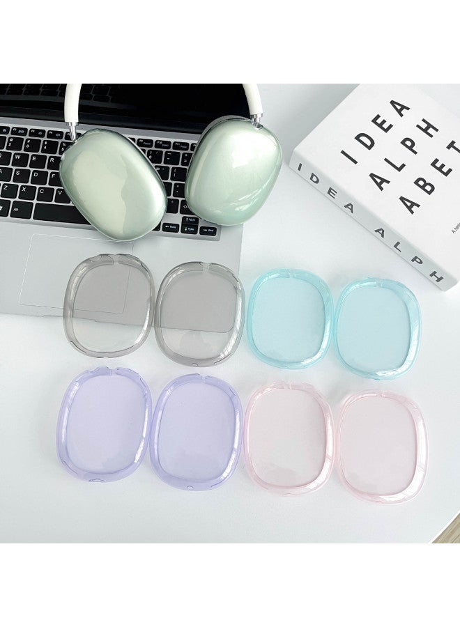 Suitable For AirPodsMax2 Headset Protective Case Apple Headset TPU Transparent Anti-Drop Soft Shell Earphone Case-Color:Translucent Powder (bare Shell)-Applicable Models:Universal For Apple Airpodsmax1/2 Generation  - Image 3