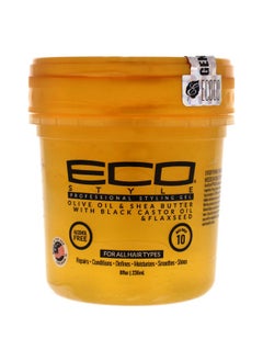 Eco Style Style Gel Olive Oil And Shea Butter Black Castor Oil And Flaxseed Superior Hold And Healthy Shine Helps Moisturize Scalp Repairs Damaged Follicles Promotes Hair Growth 8 Oz  - Image 2