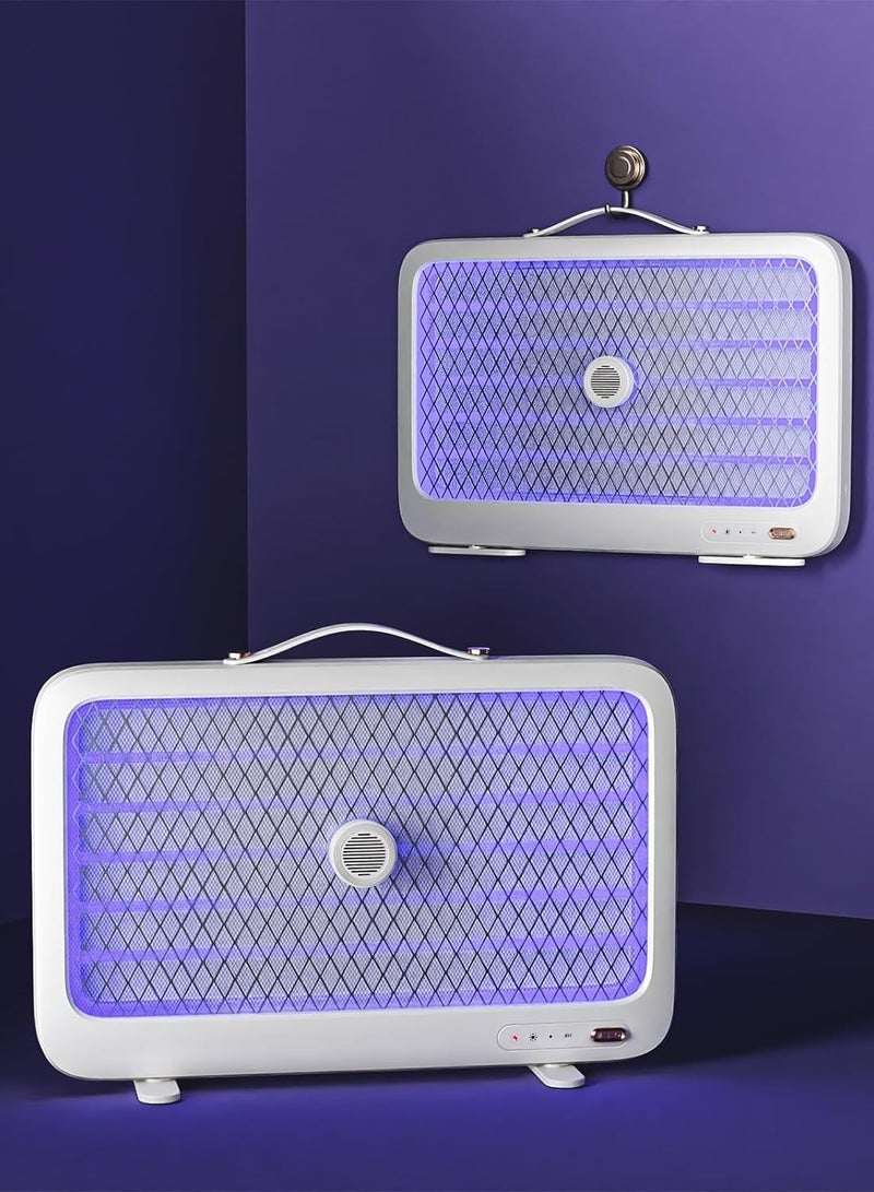 KASTWAVE مصيدة حشرات مع حساس ضوئي، مصيدة بعوض داخلية مع ضوء LED UV، مصباح قاتل بعوض قابل للشحن مع طُعم للتخييم والفناء المنزلي ومكتب العمل - Image 1