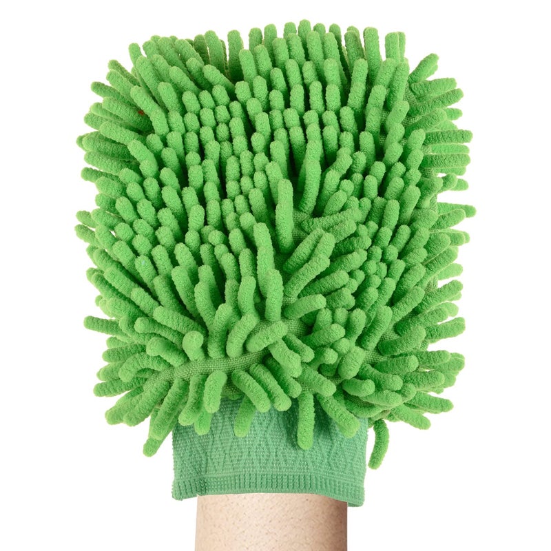 Kuber Industries Kuber Industries Gloves | Microfiber Cleaning Gloves | Chenille Mitts for Kitchen | 50 GSM Hand Duster for Kitchen | Hand Gloves for Car | Duster for Glass | Pack of 2 | Multi - Image 2