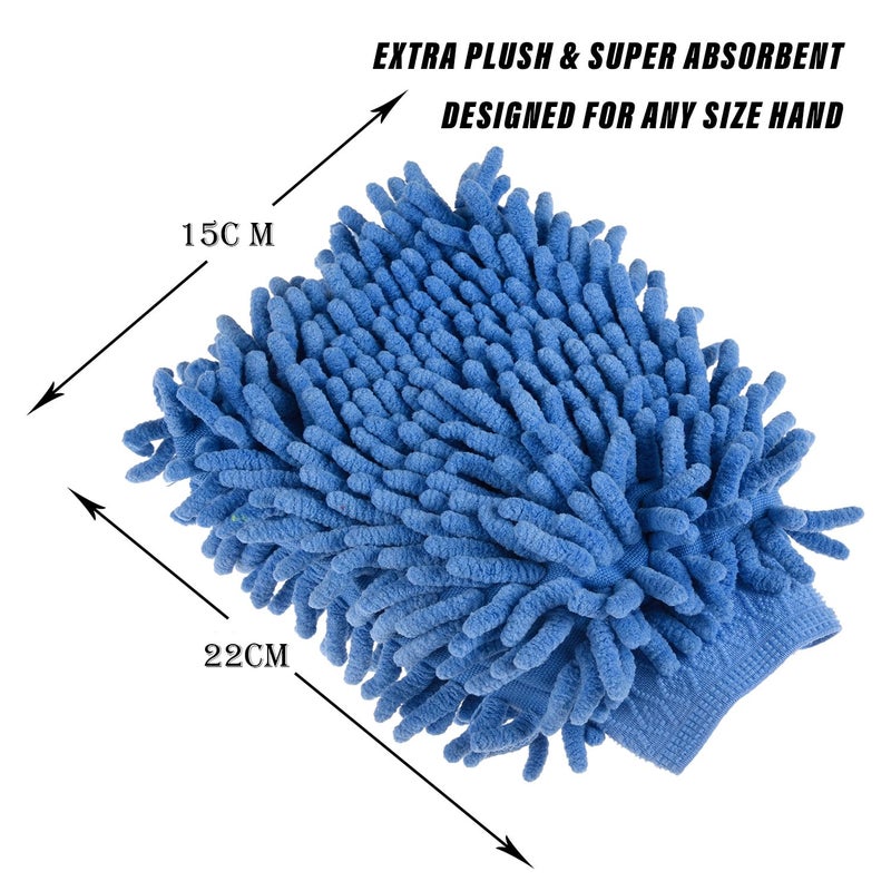 Kuber Industries Kuber Industries Gloves | Microfiber Cleaning Gloves | Chenille Mitts for Kitchen | 50 GSM Hand Duster for Kitchen | Hand Gloves for Car | Duster for Glass | Pack of 2 | Multi - Image 3