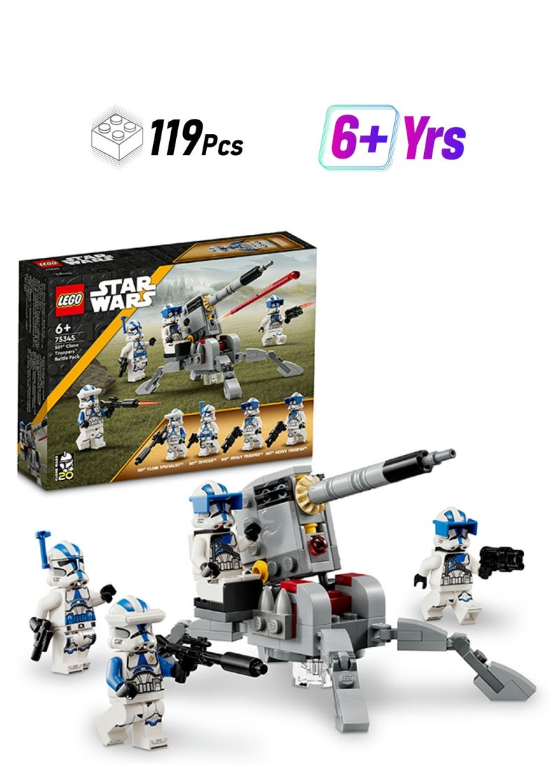 LEGO Star Wars™ 501st Clone Troopers™ Battle Pack 75345 Building Toy Set (119) Pieces  - Image 1