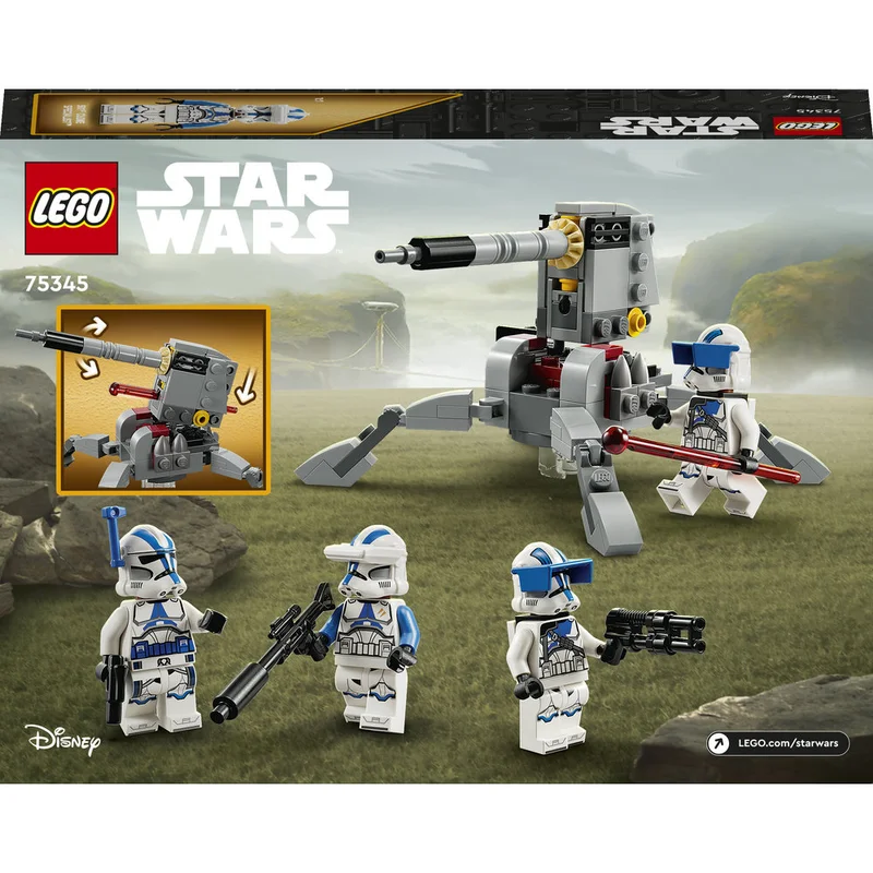 ليغو مجموعة حزمة معركة الجنود المستنسخة™ بالكتيبة 501 رقم 75345 من LEGO® Star Wars™‎ (119 قطعة)