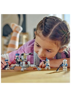 LEGO Star Wars 501St Clone Troopers Battle Pack 75345 Building Toy Set; Gift Idea For Kids Aged 6 And Over; Features 4 Characters, Plus A Buildable Av-7 Anti-Vehicle Cannon With A Spring-Loaded Shooter (119 Pieces)  - Image 2