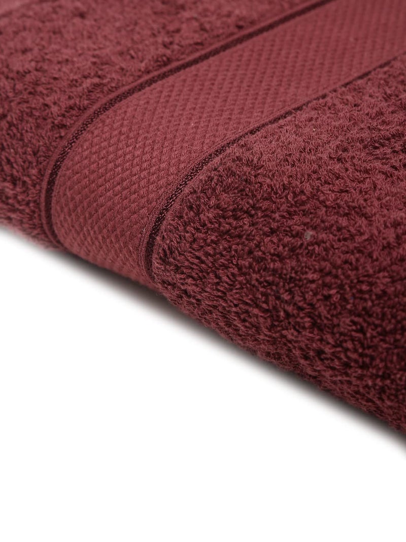 Creeva 100% Cotton 525 GSM Lady Bath Towel, Absorb Texture, Soft and Highly Absorbant, multi use Bathing, Gym, Pool, Spa, Hair drying 60 X 120 cm - Wine - Image 4
