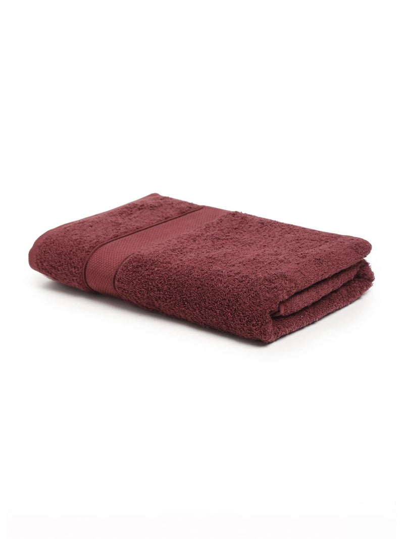 Creeva 100% Cotton 525 GSM Lady Bath Towel, Absorb Texture, Soft and Highly Absorbant, multi use Bathing, Gym, Pool, Spa, Hair drying 60 X 120 cm - Wine - Image 3