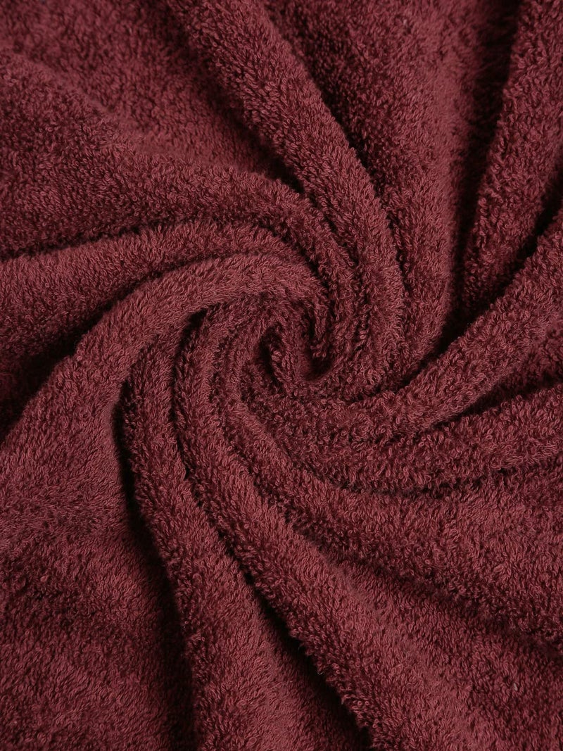 Creeva 100% Cotton 525 GSM Lady Bath Towel, Absorb Texture, Soft and Highly Absorbant, multi use Bathing, Gym, Pool, Spa, Hair drying 60 X 120 cm - Wine - Image 5