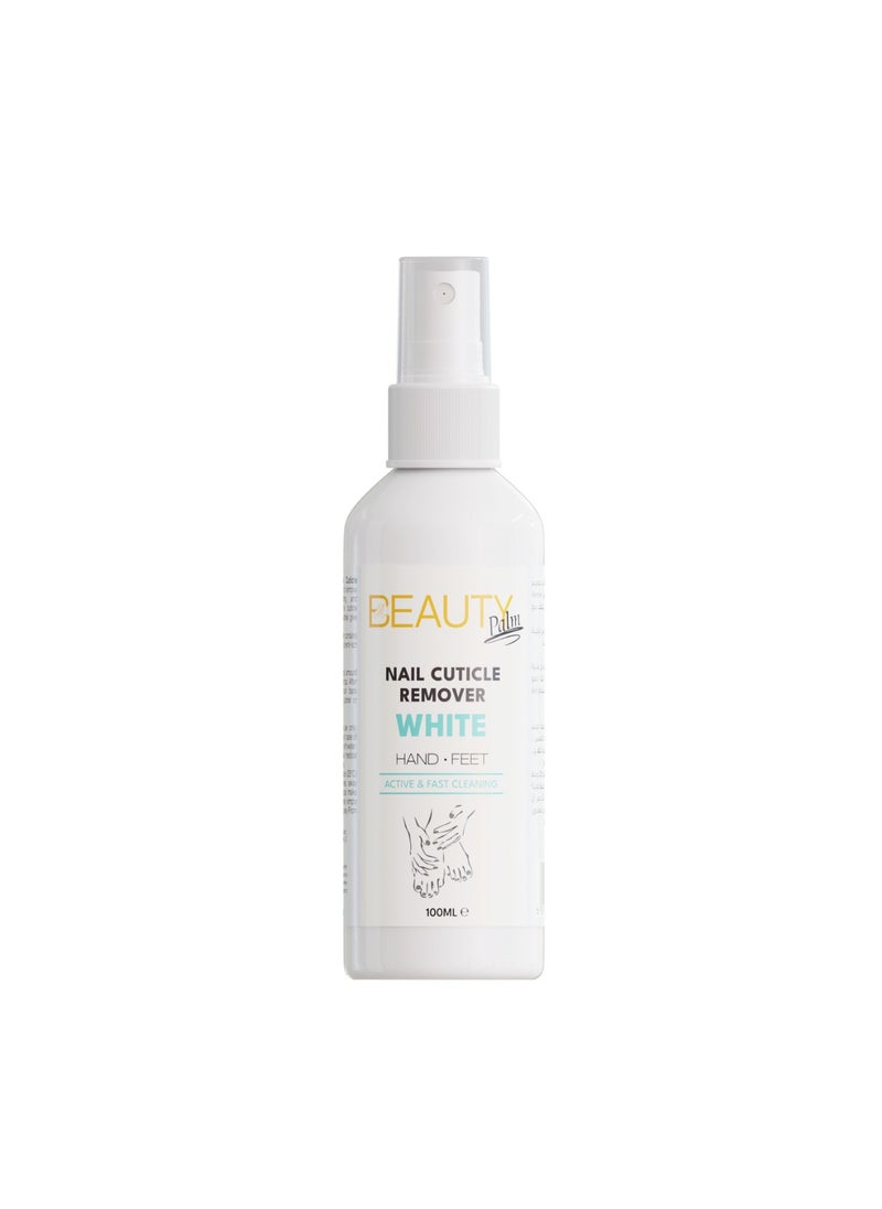 Beauty Palm - Beauty Palm Cuticle Remover White, 100ml, Exfoliating & Dissolving Away the Nails Dead Skin, Instant Remover, Nail Strengthening - Image 1