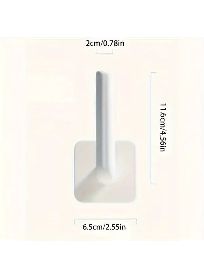 1pc No Drill Wall Mount Hook Traceless Hanging Rack For Kitchen Towels Paper Rolls - Image 3