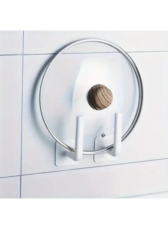 1pc No Drill Wall Mount Hook Traceless Hanging Rack For Kitchen Towels Paper Rolls - Image 2