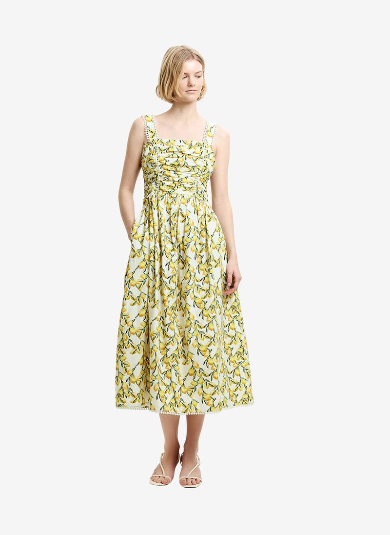 French Connection Women's Citrus Multi Citrus Barletta Midi Dress - Image 1