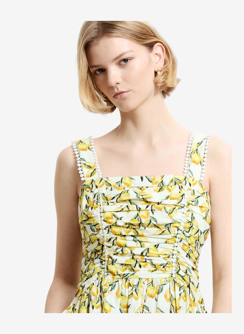 French Connection Women's Citrus Multi Citrus Barletta Midi Dress - Image 4