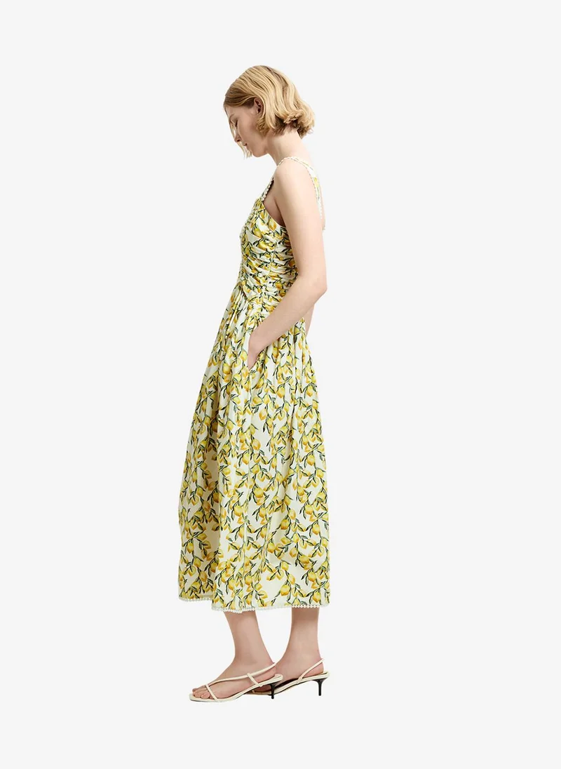 French Connection  Women's Citrus Multi Citrus Barletta Midi Dress for Women | Best Price UAE