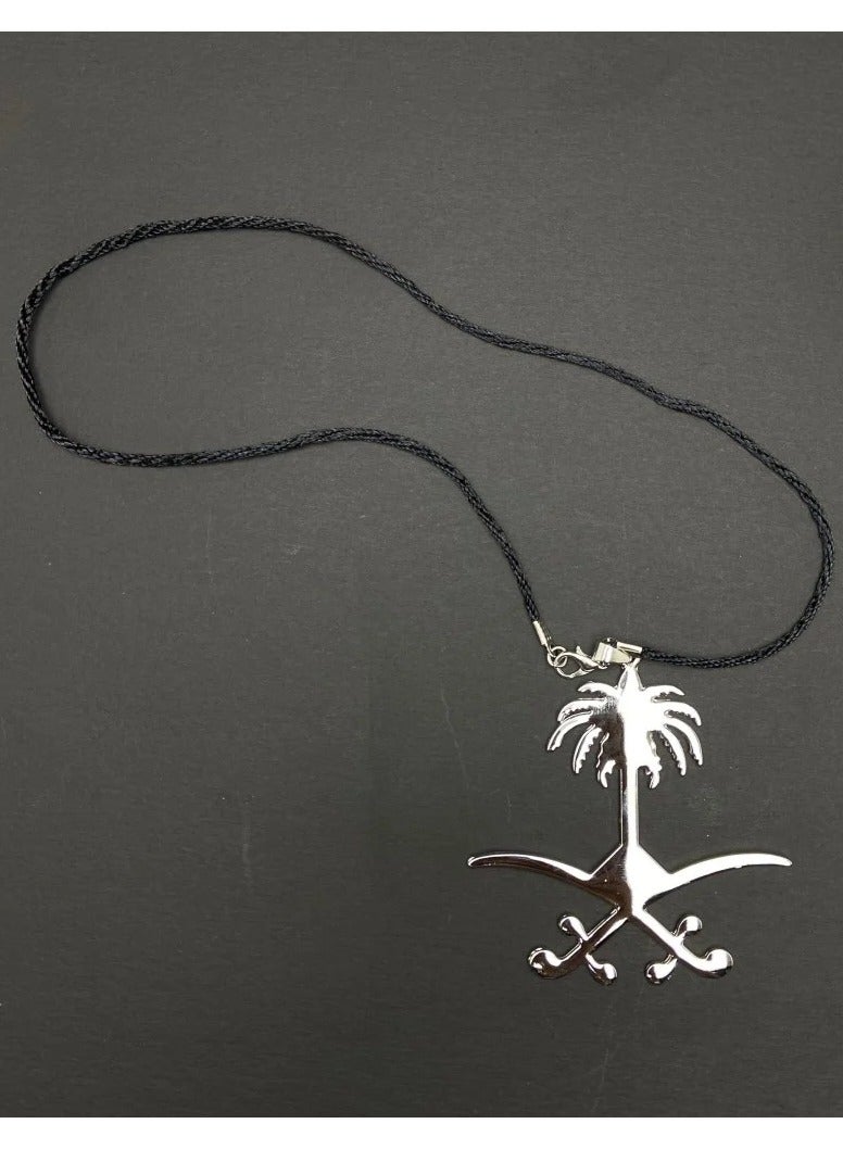KSA light gray palm tree emblem car mirror hanging pendant - Image 1