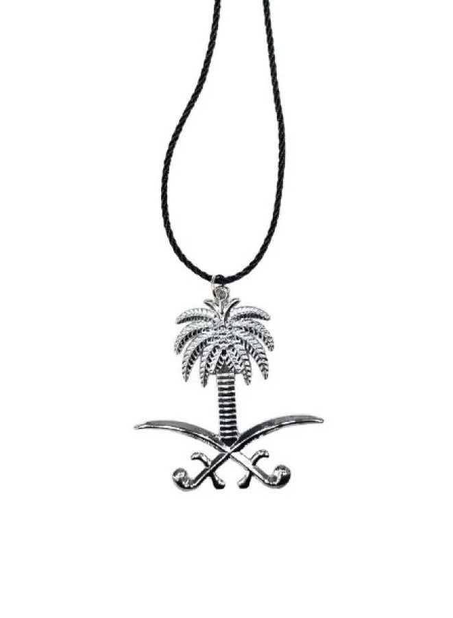 KSA light gray palm tree emblem car mirror hanging pendant - Image 2
