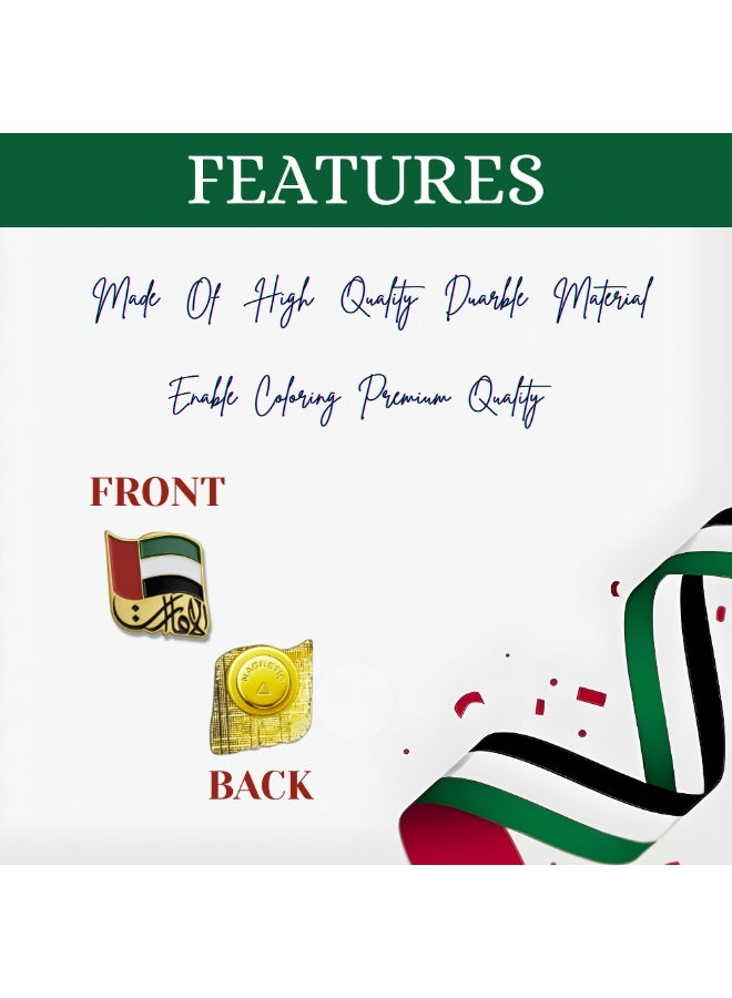 PRINTSHOP4ME UAE National Day Badges Lapel Pins For Celebrating UAE National Day Spirit Of Union Badges For Men,Women,Kids - Image 3