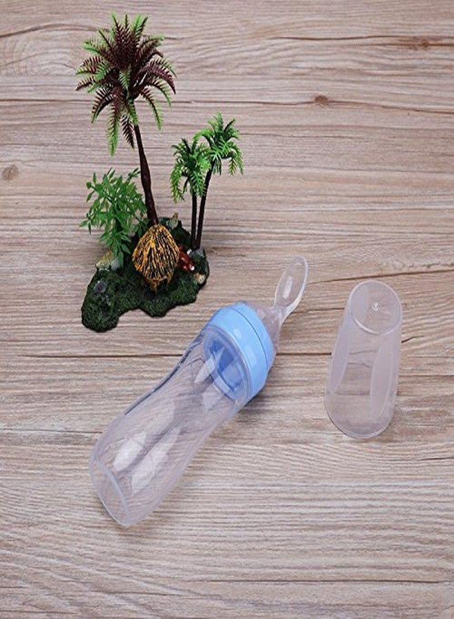 Ineffable Squeeze Silicone Spoon Feeding Bottle Feeder with Cover Cap - Easy to use and Handy with Hygiene 120ml