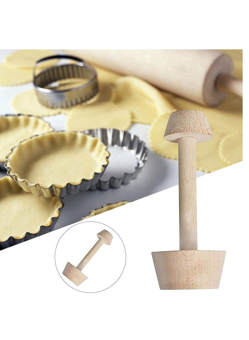 Pretty Comy Wood Egg Tart Pusher Double Side Tart Tamper  Eggtart Mold Baking Cake Kitchen Tools - Image 5