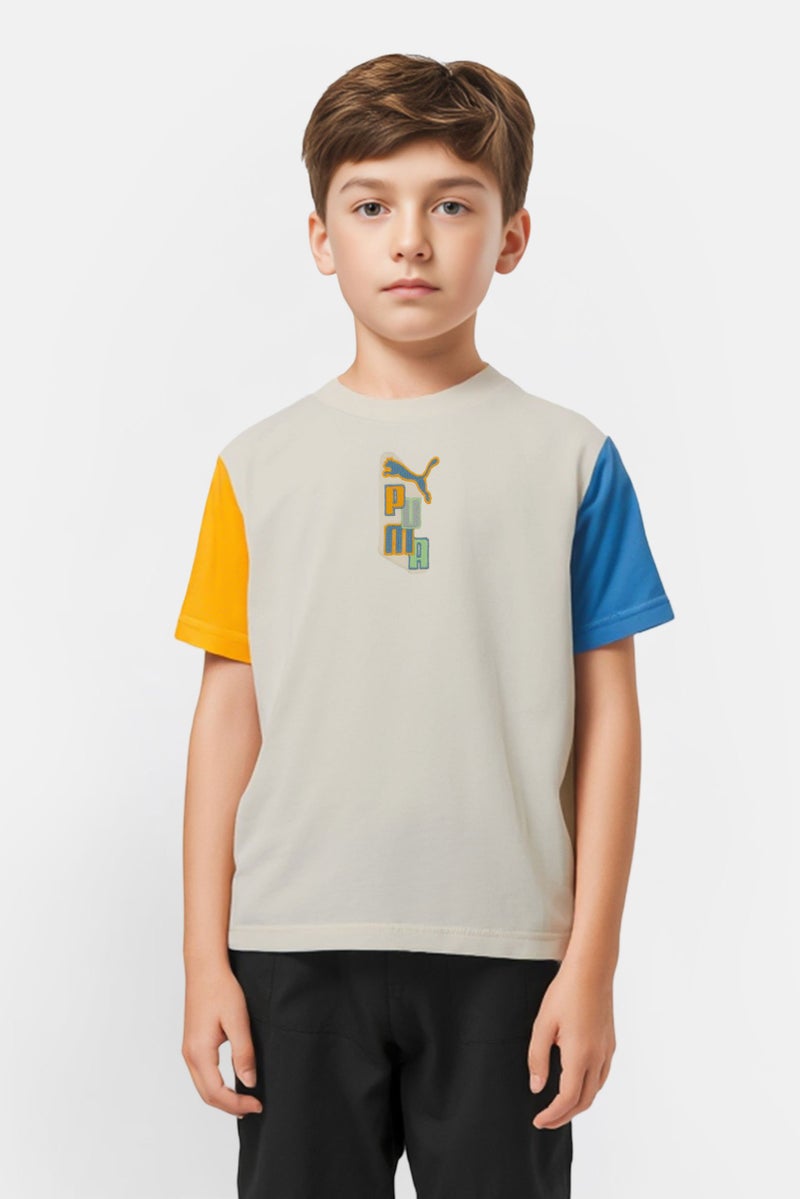 PUMA Kids Boy Sportswear Fit Short Sleeve Outdoor T-Shirt, Multicolor - Image 1