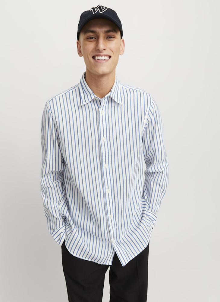 JACK & JONES JPRBLULIAM DOBBY STRIPE L/S SHIRT  - Image 3