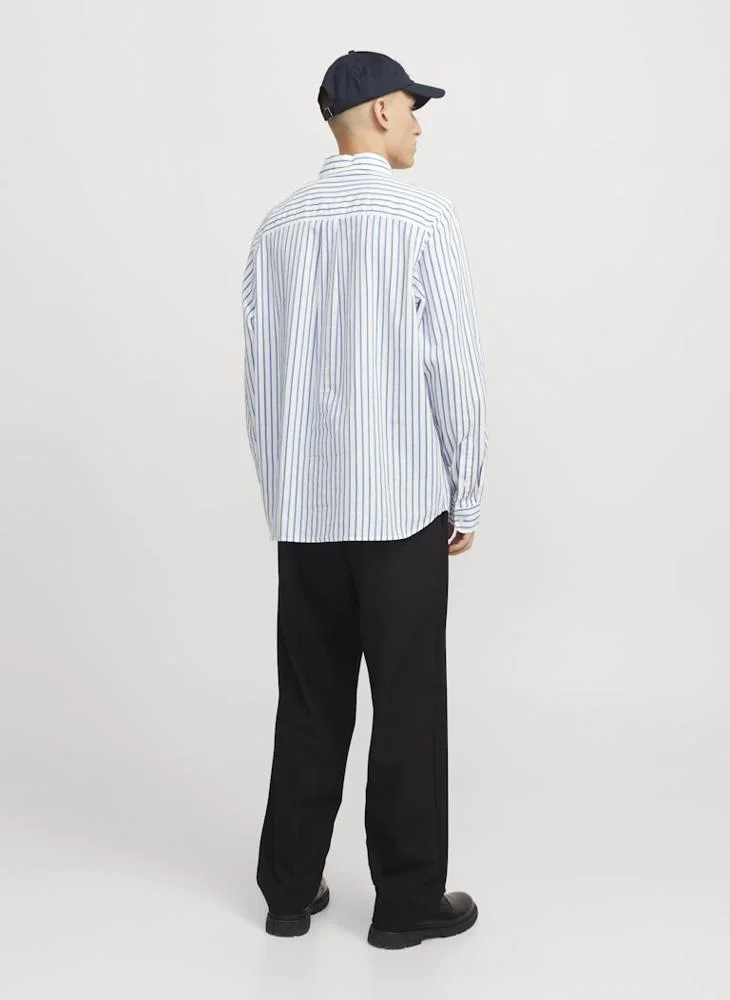 JACK & JONES JPRBLULIAM DOBBY STRIPE L/S SHIRT